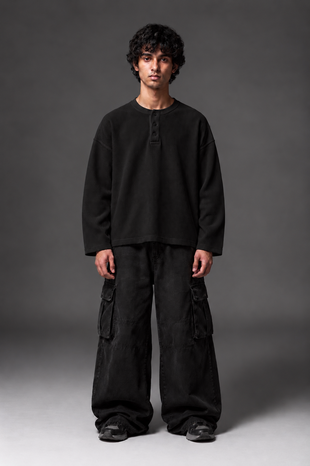 BLACK HENLEY