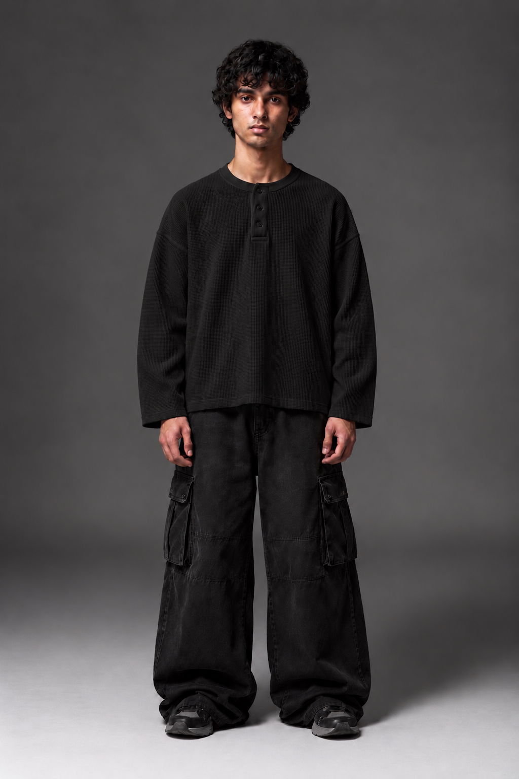 BLACK HENLEY