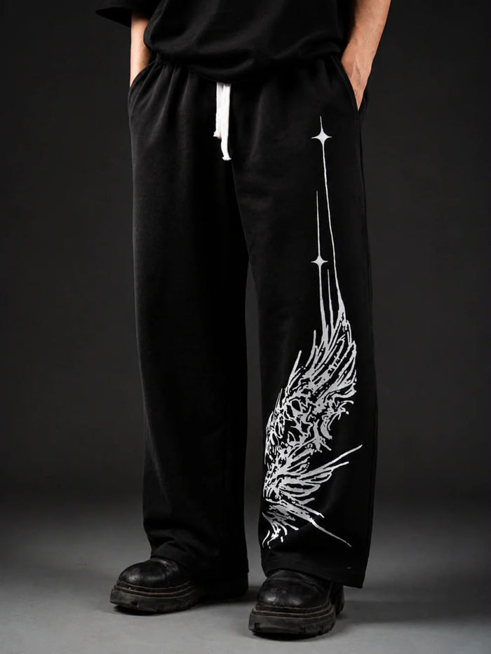 COMET WING PRINT SWEATPANTS
